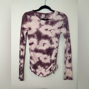 Size small VS, pink, preowned, long sleeve tie-dye woman’s